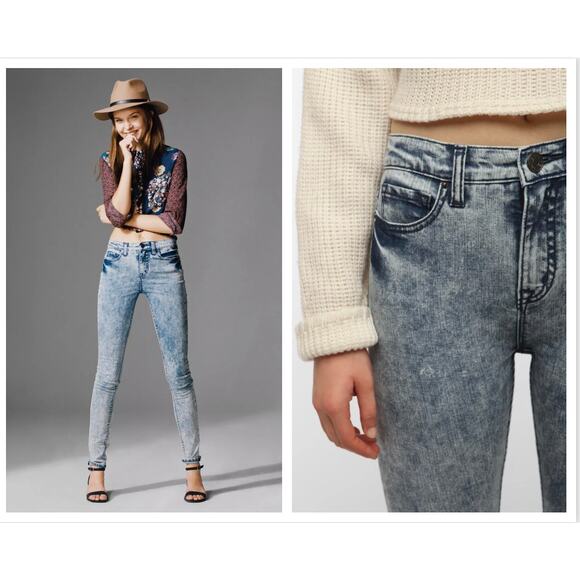 BDG Acid Wash Skinny Jeans High Rise Twig Ankle Indigo Acid Wash 26 29 26W 29L - Picture 5 of 11